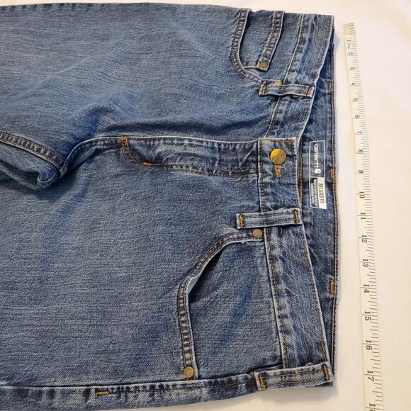 Carhartt Mens Relaxed Fit Jeans 36x30 Medium Blue Denim Workwear Street EUC - Picture 7 of 8